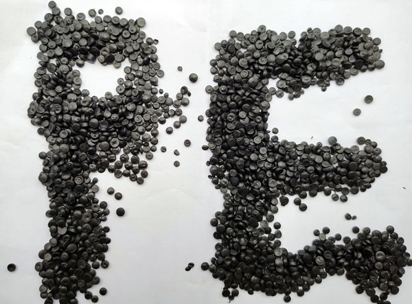 马鞍山黑色hdpe拉管再生颗粒